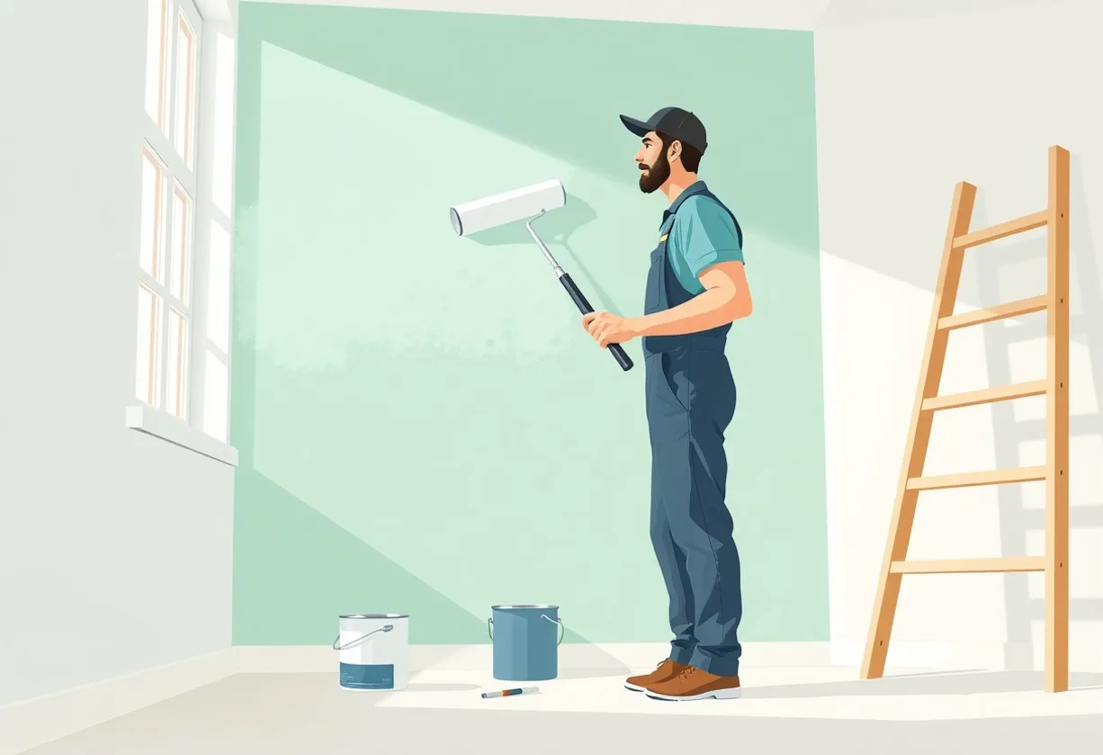 Peintre Gonesse 95500 en intervention sur un chantier
